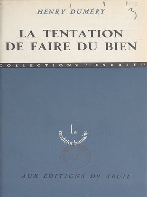 cover image of La tentation de faire du bien